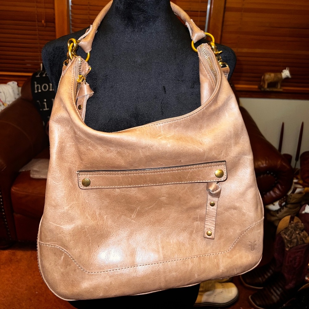Frye Leather Hobo Bag in Tan